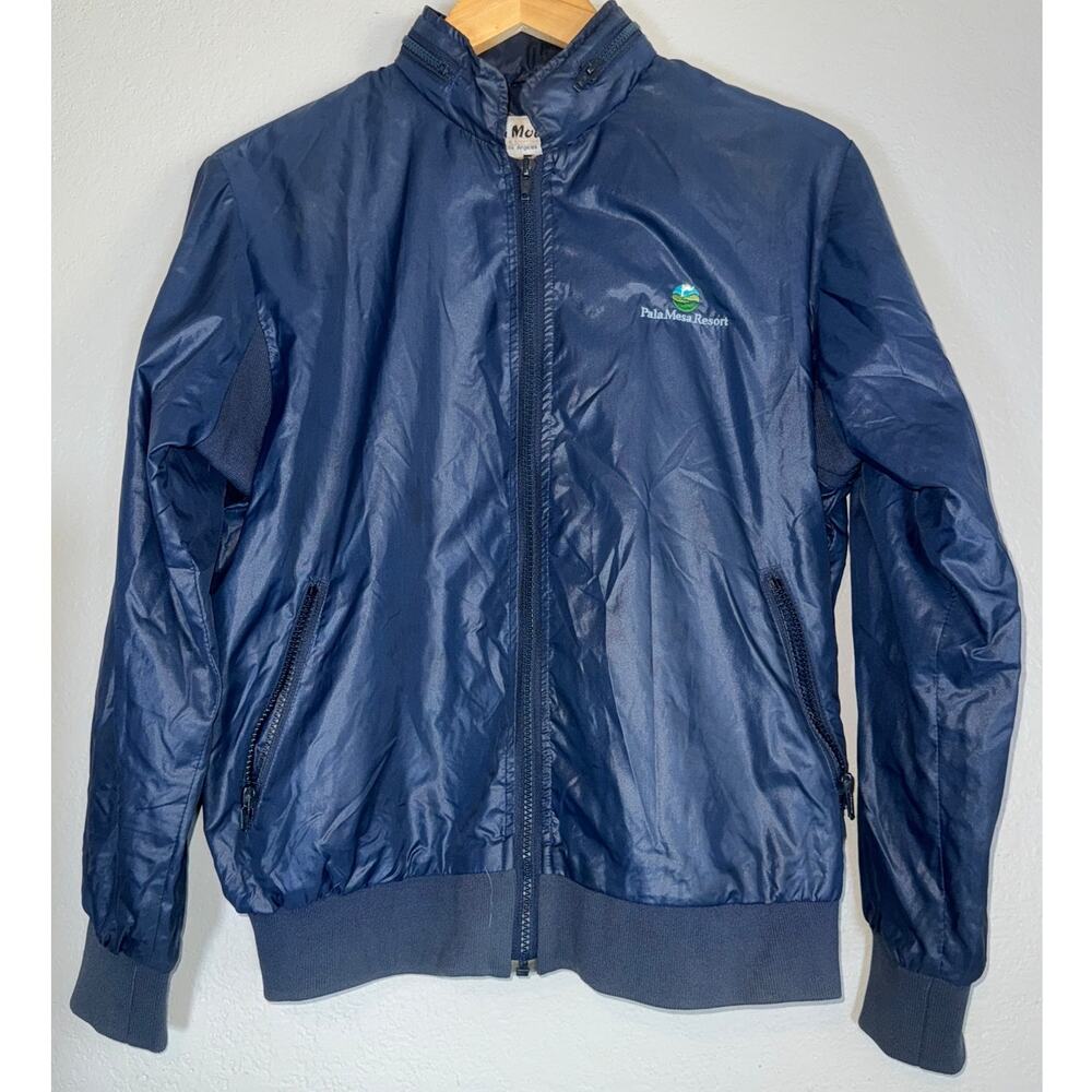 Vintage Pala Mesa Golf Resort Retro Full Zip Nylon Windbreak Golf Jacket Large